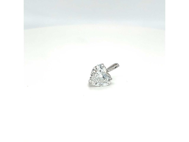 14 karaat witgouden kettinghanger met 1,02 ct diamant - afbeelding 1 van  8