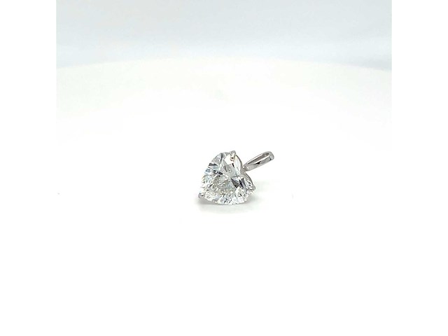 14 karaat witgouden kettinghanger met 1,02 ct diamant - afbeelding 7 van  8