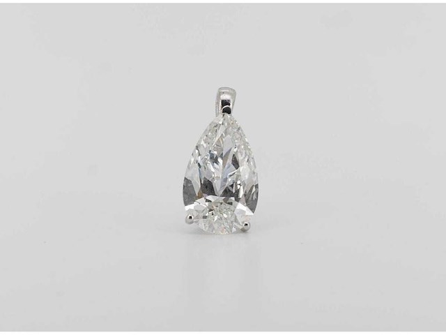 14 karaat witgouden kettinghanger met 5,01 ct. diamant - afbeelding 1 van  6