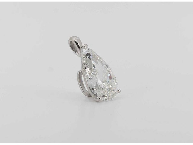 14 karaat witgouden kettinghanger met 5,01 ct. diamant - afbeelding 3 van  6