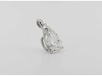 14 karaat witgouden kettinghanger met 5,01 ct. diamant - afbeelding 3 van  6