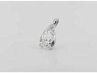 14 karaat witgouden kettinghanger met 5,01 ct. diamant - afbeelding 4 van  6