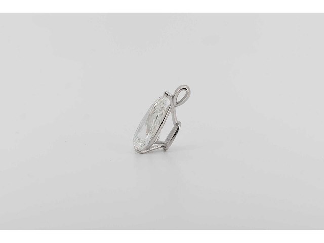 14 karaat witgouden kettinghanger met 5,01 ct. diamant - afbeelding 5 van  6