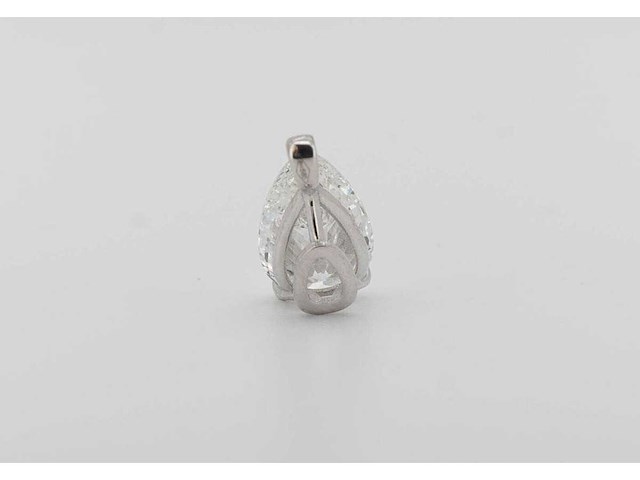 14 karaat witgouden kettinghanger met 5,01 ct. diamant - afbeelding 6 van  6