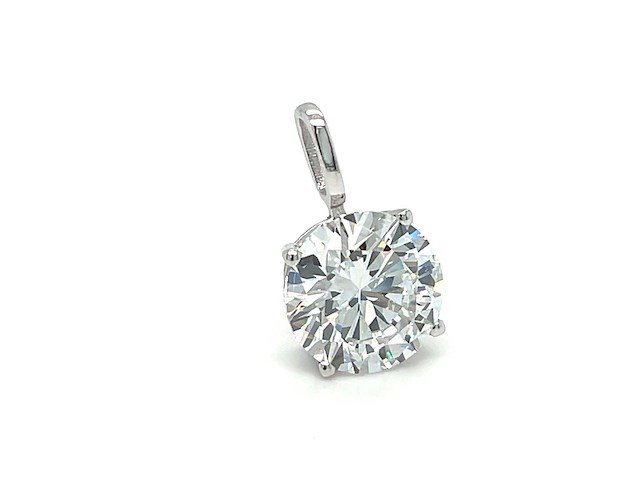 14 karaat witgouden kettinghanger met 5,03 ct. diamant - afbeelding 2 van  3
