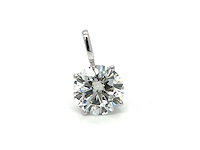 14 karaat witgouden kettinghanger met 5,03 ct. diamant - afbeelding 3 van  3