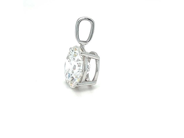 14 karaat witgouden kettinghanger met 5,03 ct. diamant - afbeelding 2 van  3