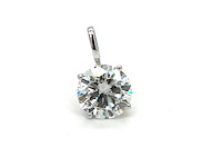 14 karaat witgouden kettinghanger met 5,03 ct. diamant - afbeelding 3 van  3
