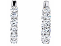 14 karaat witgouden oorringen met 4,14 ct. diamant - afbeelding 4 van  8