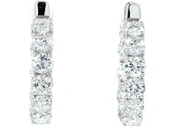 14 karaat witgouden oorringen met 4,14 ct. diamant - afbeelding 5 van  8