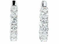 14 karaat witgouden oorringen met 4,14 ct. diamant - afbeelding 8 van  8