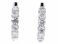 14 karaat witgouden oorringen met 5,60 ct. diamant - afbeelding 3 van  9
