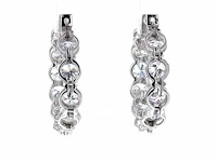 14 karaat witgouden oorringen met 5,60 ct. diamant - afbeelding 5 van  9