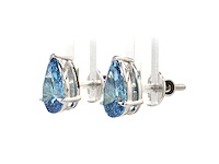 14 karaat witgouden oorstekers met 2,04 ct. diamant - afbeelding 4 van  7