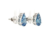 14 karaat witgouden oorstekers met 2,04 ct. diamant - afbeelding 5 van  7