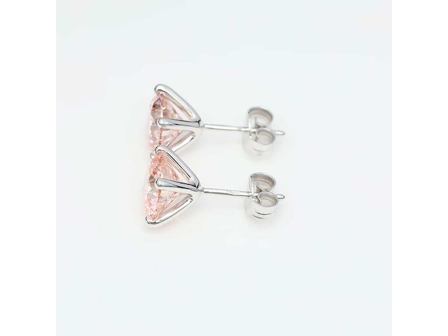 14 karaat witgouden oorstekers met 2,08 crt. diamant - afbeelding 6 van  8