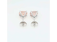 14 karaat witgouden oorstekers met 2,08 crt. diamant - afbeelding 7 van  8