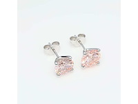14 karaat witgouden oorstekers met 2,08 crt. diamant - afbeelding 8 van  8