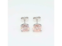 14 karaat witgouden oorstekers met 2,08 crt. diamant - afbeelding 2 van  8