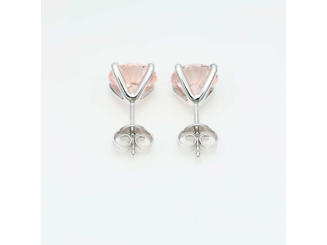 14 karaat witgouden oorstekers met 2,08 crt. diamant - afbeelding 7 van  8