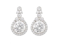 14 karaat witgouden oorstekers met 3,74 ct. diamant - afbeelding 1 van  5
