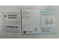 14 karaat witgouden oorstekers met 3,74 ct. diamant - afbeelding 2 van  5