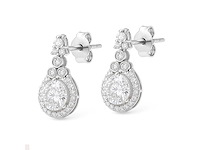 14 karaat witgouden oorstekers met 3,74 ct. diamant - afbeelding 4 van  5