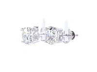 14 karaat witgouden oorstekers met 4,02 ct. diamant - afbeelding 4 van  9