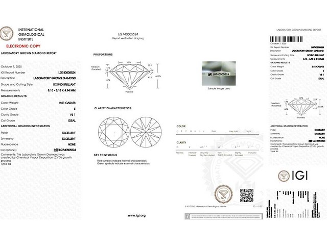 14 karaat witgouden oorstekers met 4,02 ct. diamant - afbeelding 3 van  9