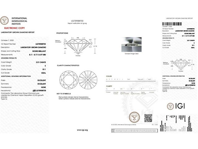 14 karaat witgouden oorstekers met 4,02 ct. diamant - afbeelding 5 van  9