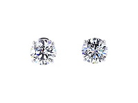 14 karaat witgouden oorstekers met 4,02 ct. diamant - afbeelding 7 van  9