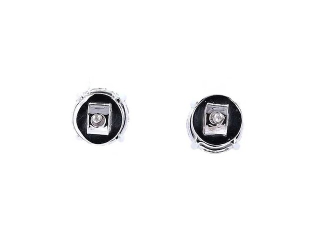 14 karaat witgouden oorstekers met 4,02 ct. diamant - afbeelding 8 van  9