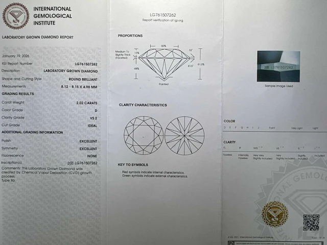 14 karaat witgouden oorstekers met 4,03 crt diamant - afbeelding 3 van  7