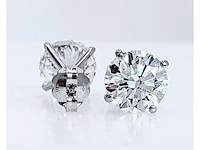 14 karaat witgouden oorstekers met 4,03 crt diamant - afbeelding 5 van  7