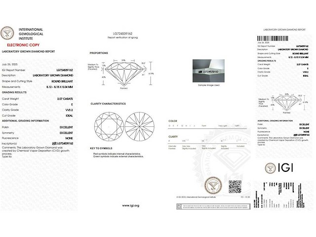 14 karaat witgouden oorstekers met 4,13 ct. diamant - afbeelding 3 van  8