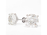 14 karaat witgouden oorstekers met 4,13 ct. diamant - afbeelding 4 van  8