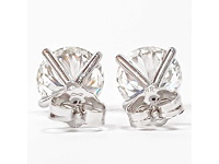 14 karaat witgouden oorstekers met 4,13 ct. diamant - afbeelding 8 van  8