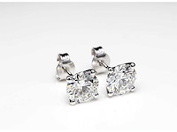 14 karaat witgouden oorstekers met 6,00 crt diamant - afbeelding 6 van  7