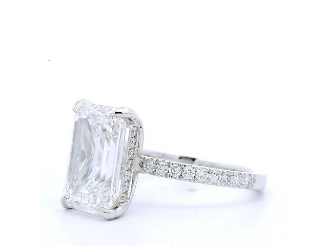 14 karaat witgouden ring mer 5,45 crt. diamant - afbeelding 1 van  7