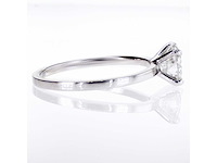 14 karaat witgouden ring met 1,01 natuurlijke diamant - afbeelding 2 van  2