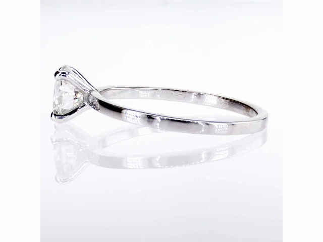 14 karaat witgouden ring met 1,01 natuurlijke diamant - afbeelding 5 van  6