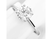 14 karaat witgouden ring met 1,02 crt natuurlijke diamant - afbeelding 4 van  4
