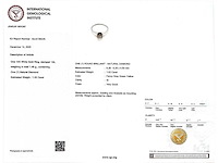 14 karaat witgouden ring met 1,02 crt natuurlijke diamant - afbeelding 3 van  6