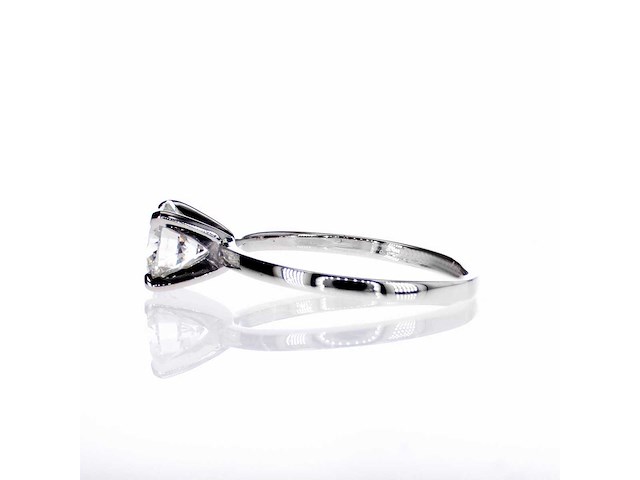 14 karaat witgouden ring met 1,03 ct. natuurlijke diamant - afbeelding 3 van  7