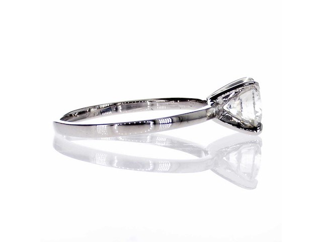 14 karaat witgouden ring met 1,03 ct. natuurlijke diamant - afbeelding 4 van  7