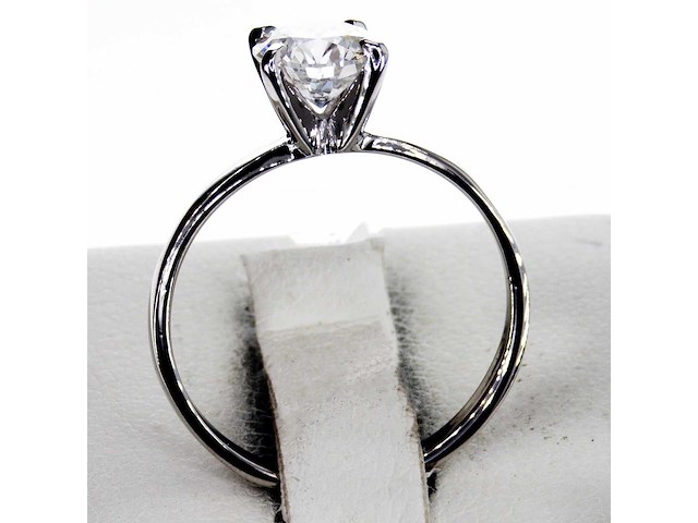 14 karaat witgouden ring met 1,03 ct. natuurlijke diamant - afbeelding 6 van  7