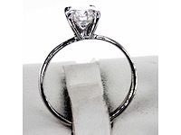 14 karaat witgouden ring met 1,03 ct. natuurlijke diamant - afbeelding 6 van  7