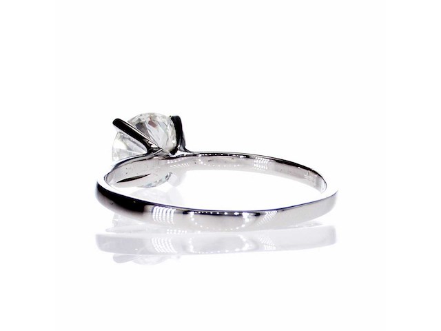 14 karaat witgouden ring met 1,03 ct. natuurlijke diamant - afbeelding 7 van  7