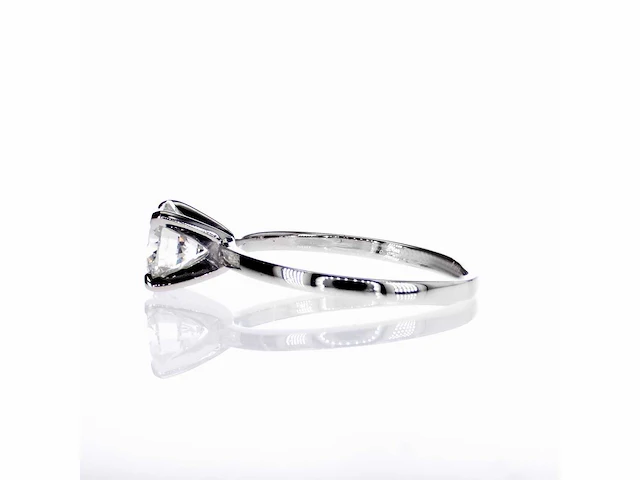 14 karaat witgouden ring met 1,03 ct. natuurlijke diamant - afbeelding 3 van  7