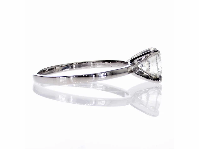 14 karaat witgouden ring met 1,03 ct. natuurlijke diamant - afbeelding 6 van  7